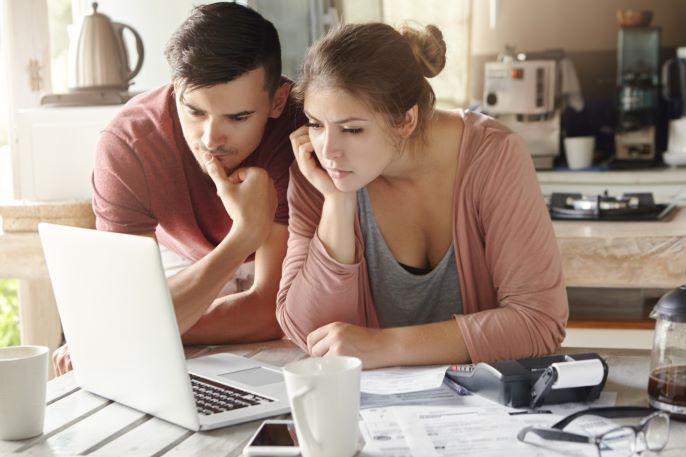 Couple discussing about Annuity Claims Process